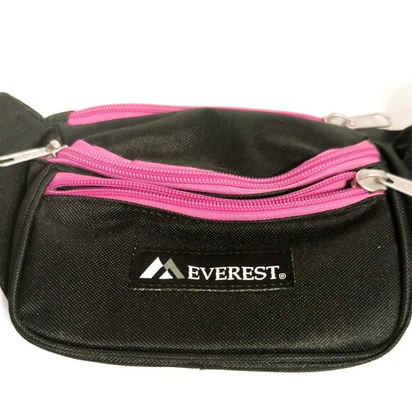 Everest Signature Waist Fanny Pack Black Pink Adjustable Waist - Picture 3 of 4